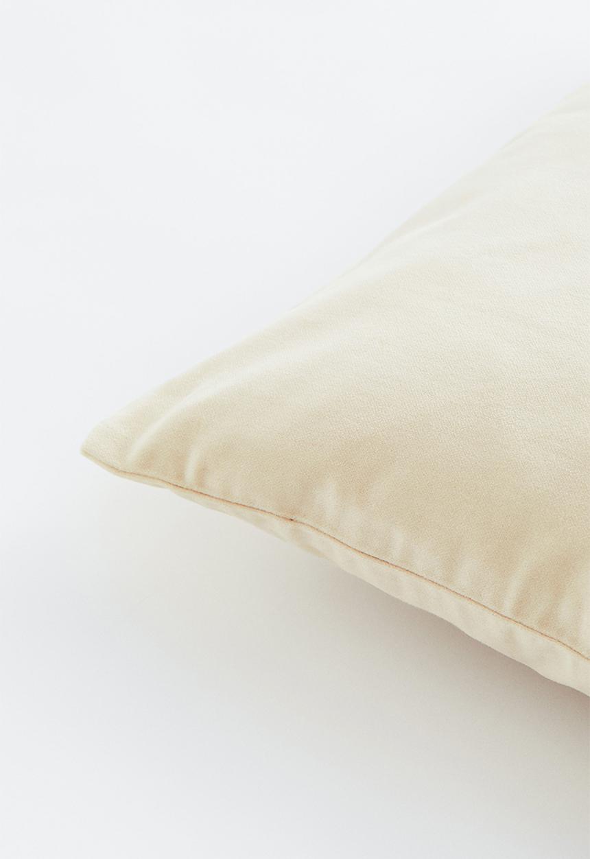 H&M - Velvet cushion cover - beige