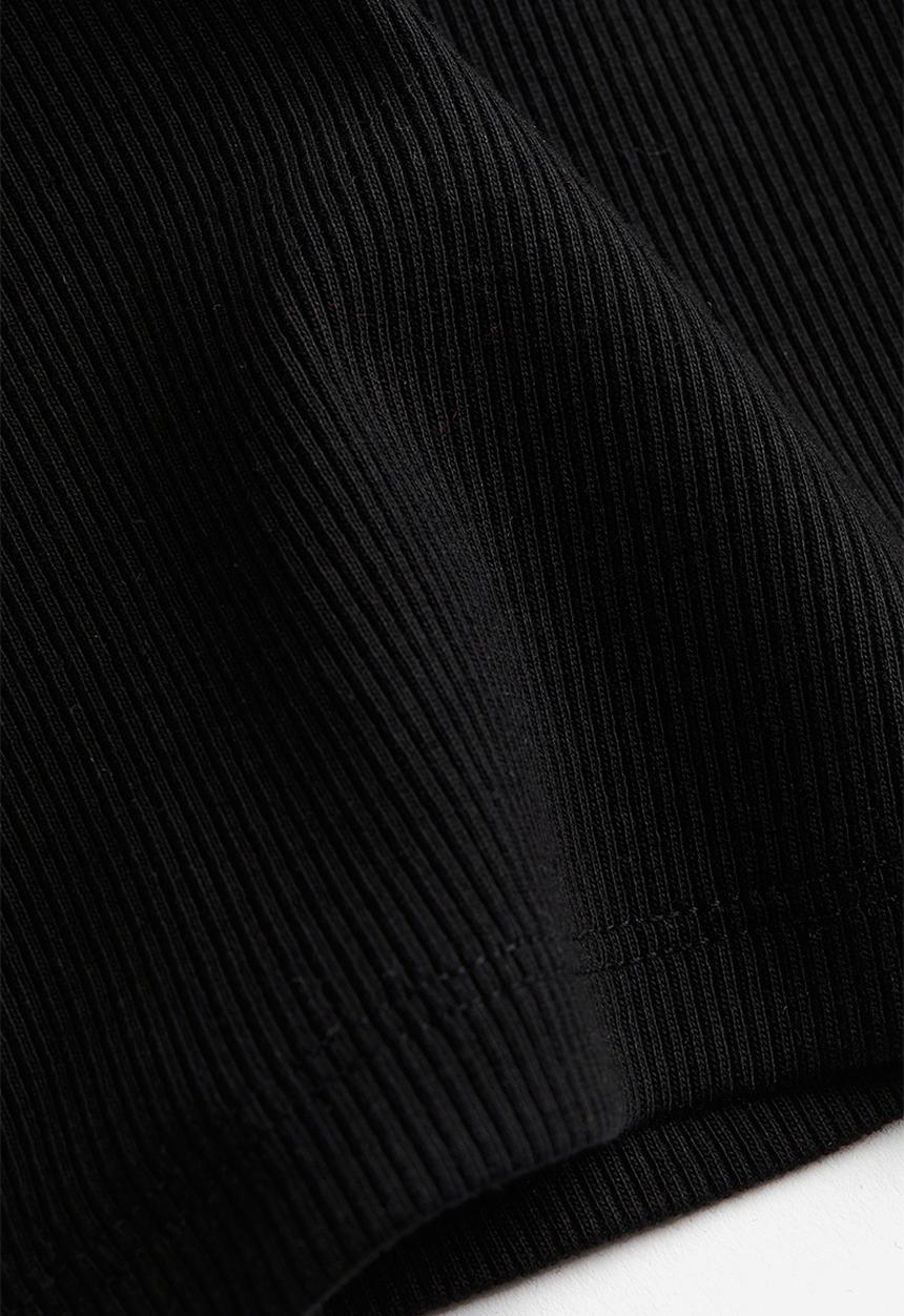 H&M - Ribbed vest top - black