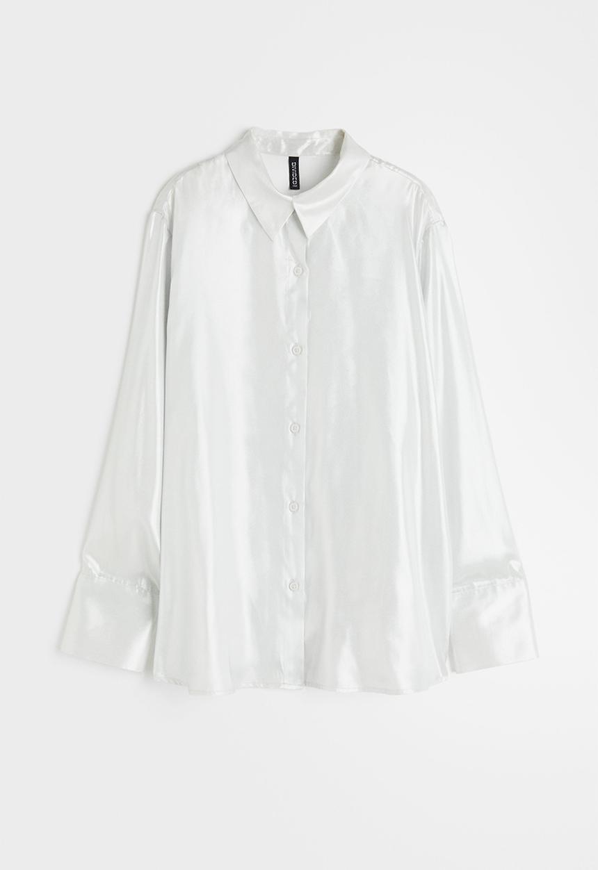 H&M - Satin shirt - white