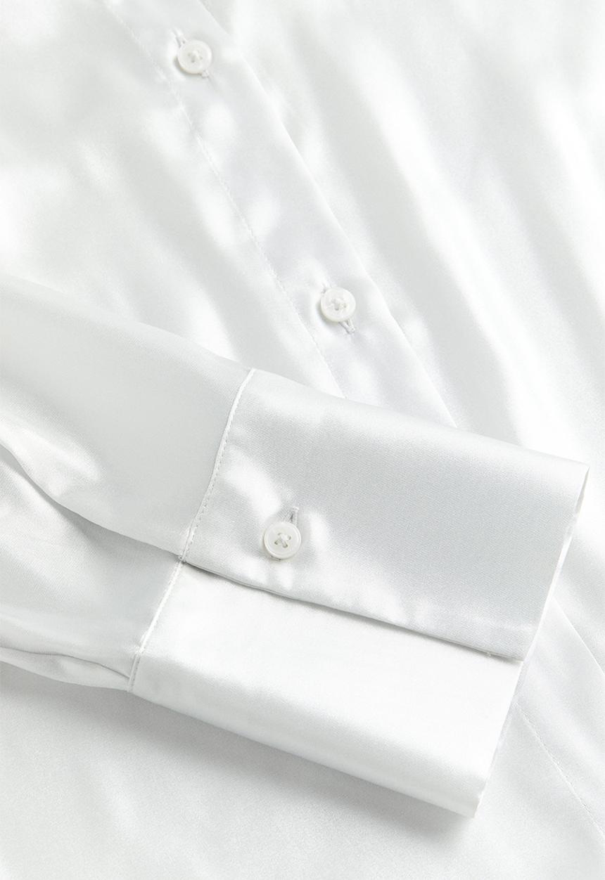 H&M - Satin shirt - white