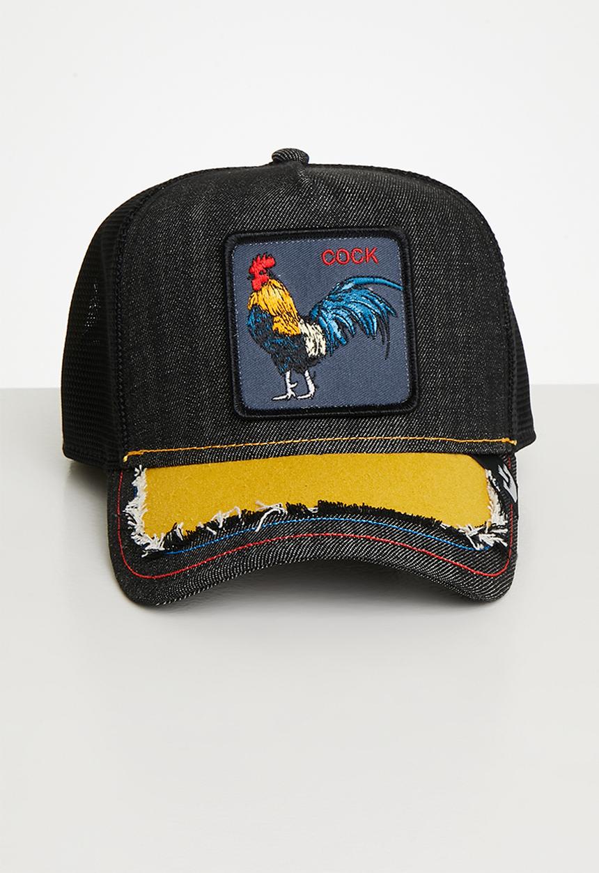 Goorin Bros. - Silky cock distressed denim trucker - black