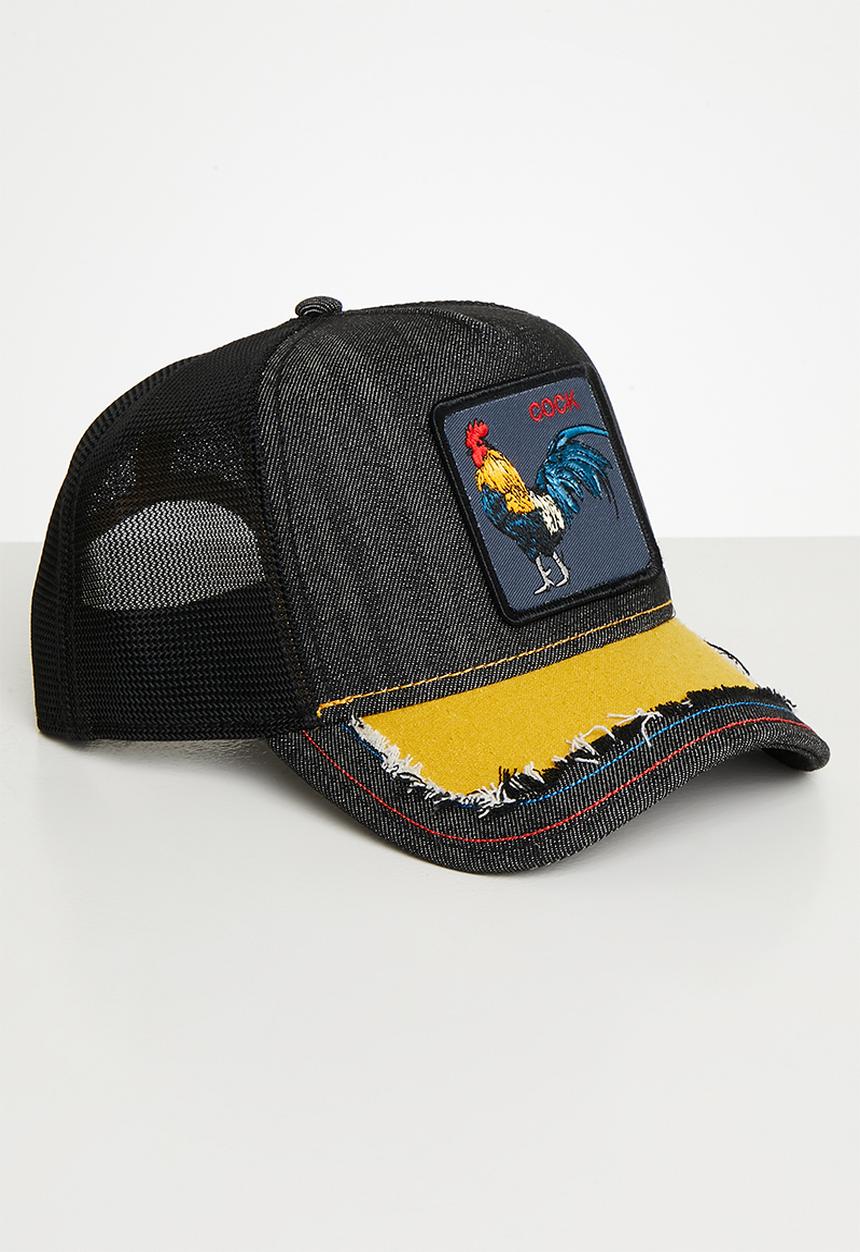 Goorin Bros. - Silky cock distressed denim trucker - black