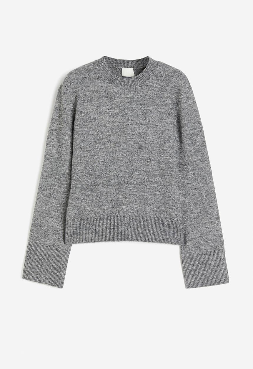 H&M - Fine-knit jumper - grey marl