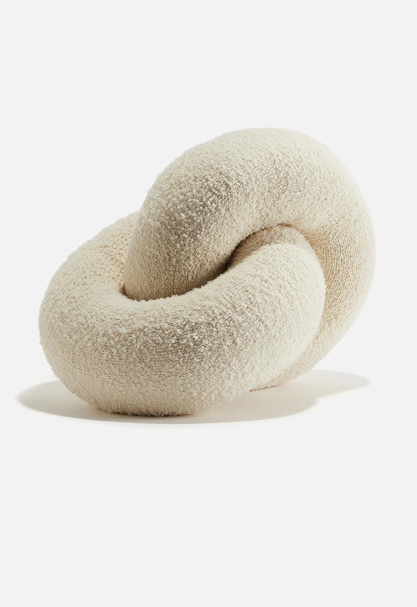 H&M - Knitted bouclé cushion - light beige