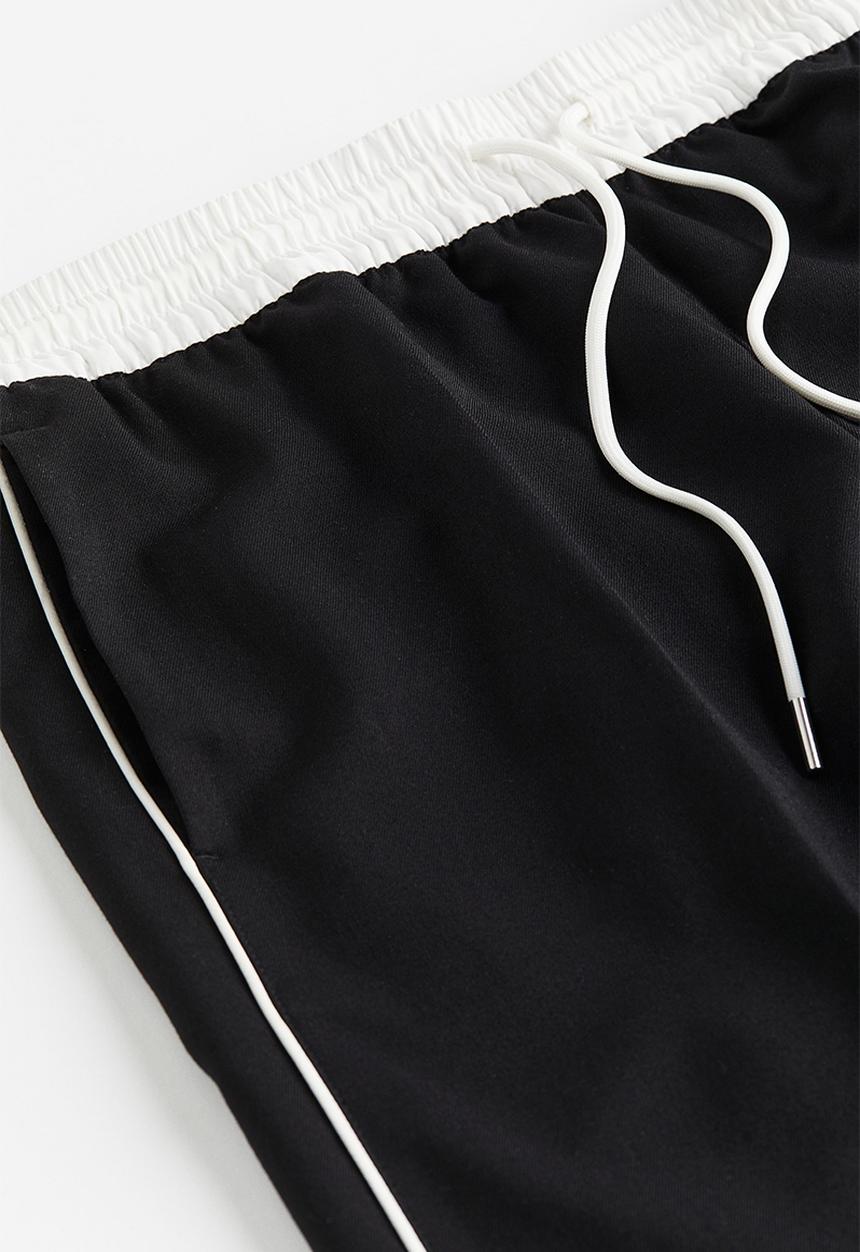 H&M - Wide pull-on trousers - black
