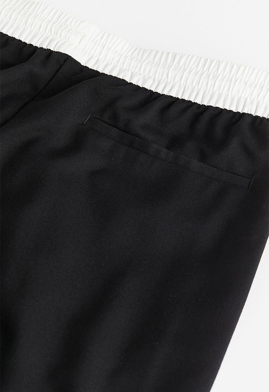 H&M - Wide pull-on trousers - black
