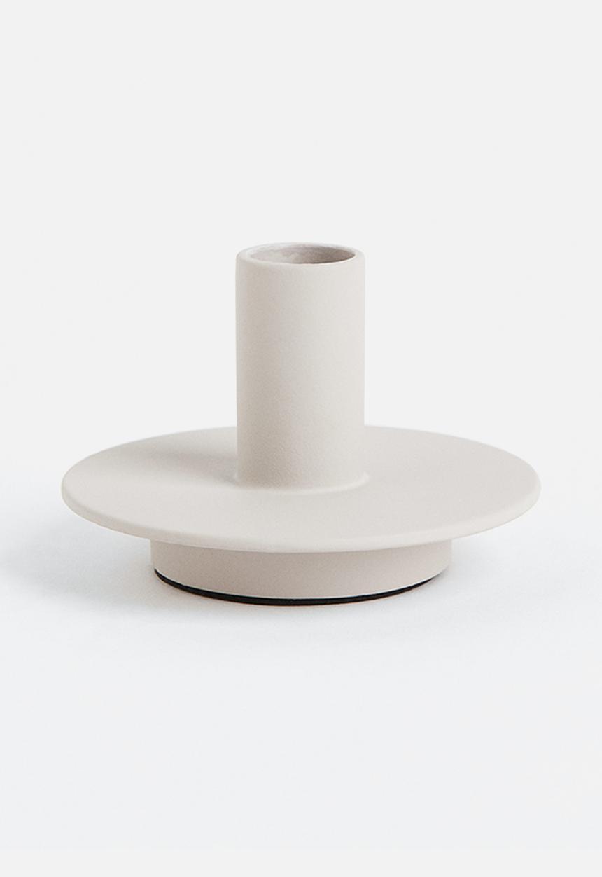 H&M - Metal candlestick - beige