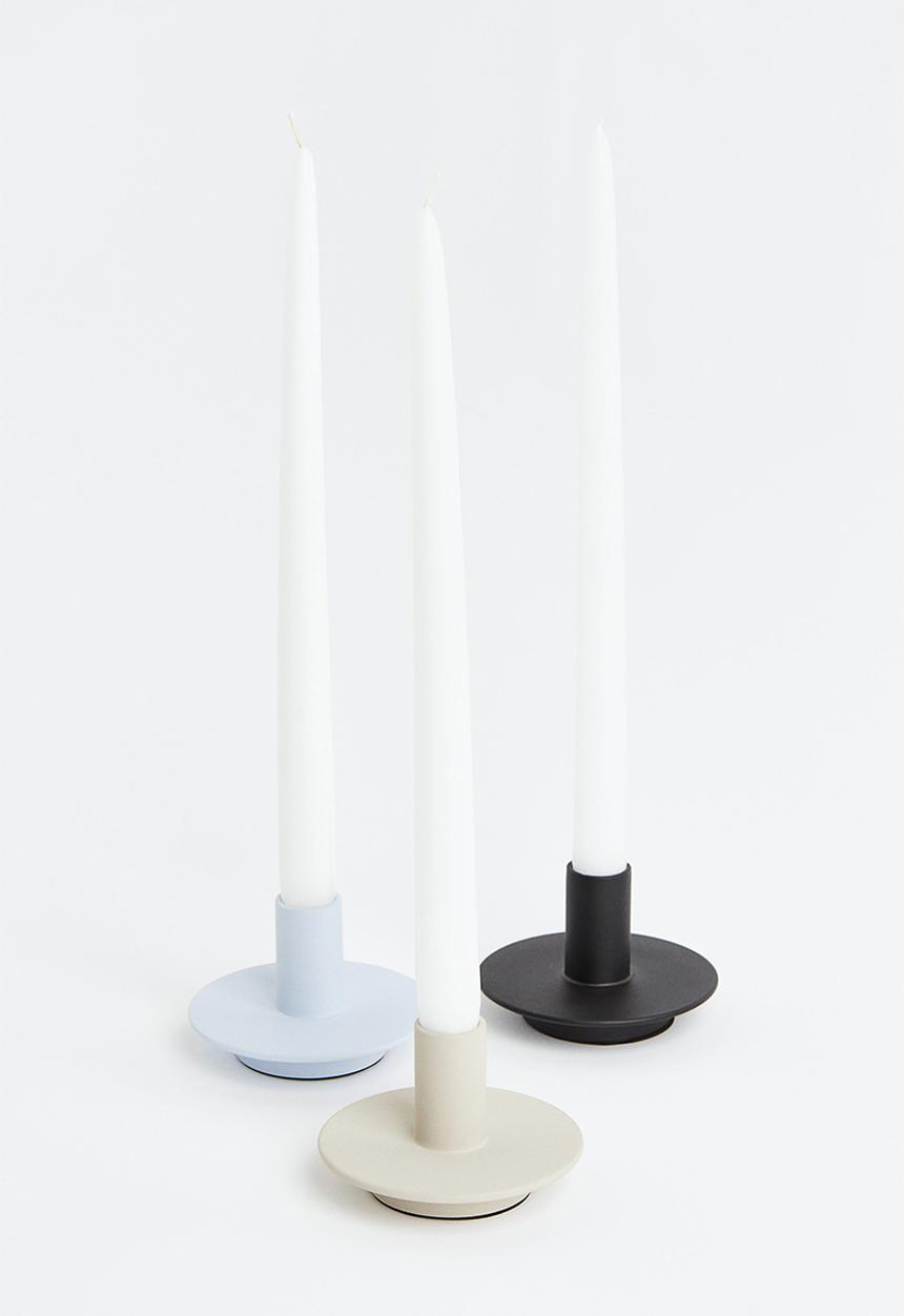 H&M - Metal candlestick - beige