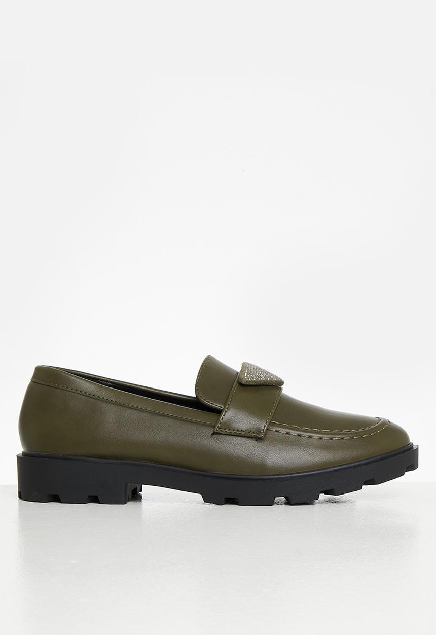 Oxford Street - Diamante loafer - olive