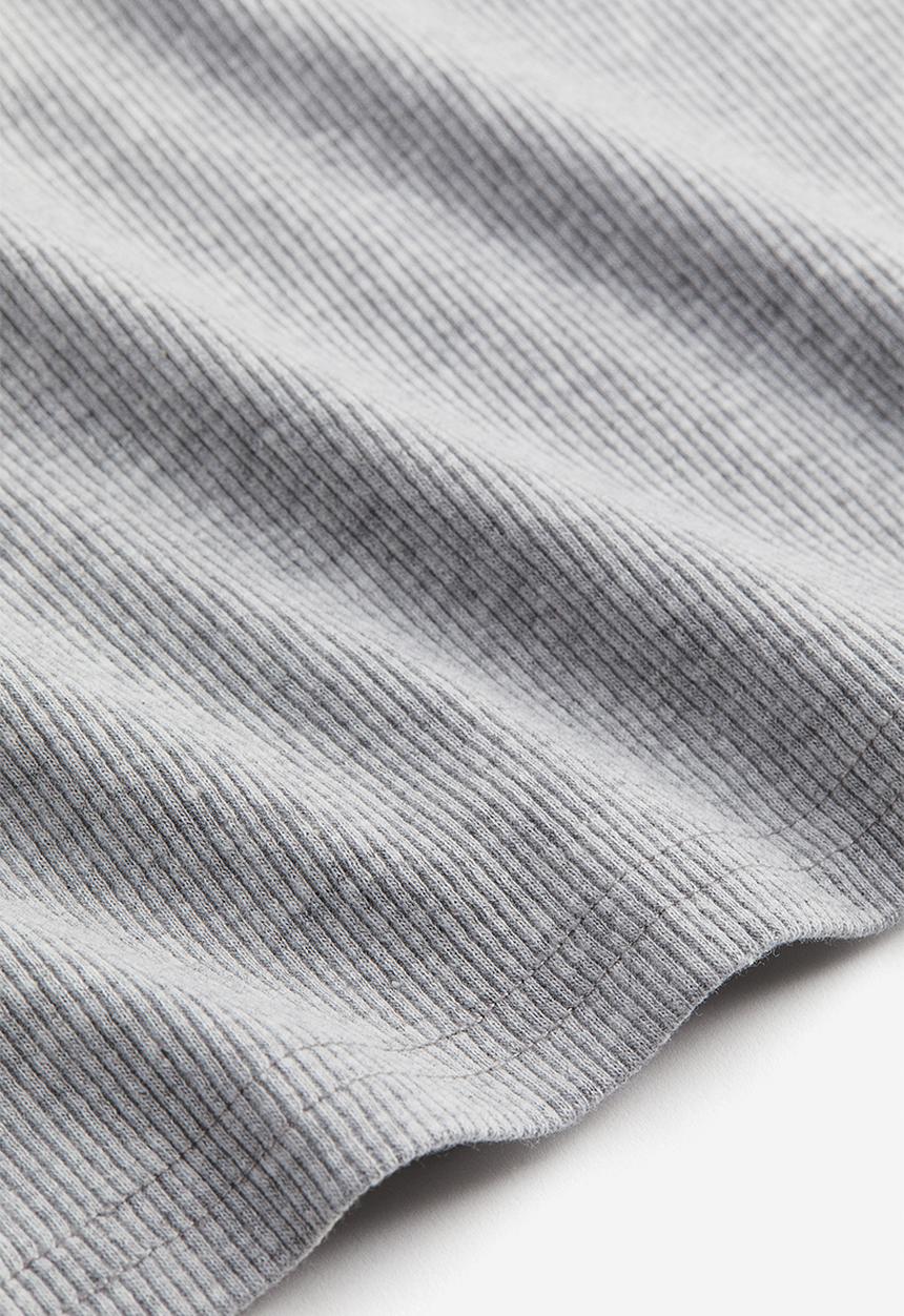 H&M - Ribbed top - grey