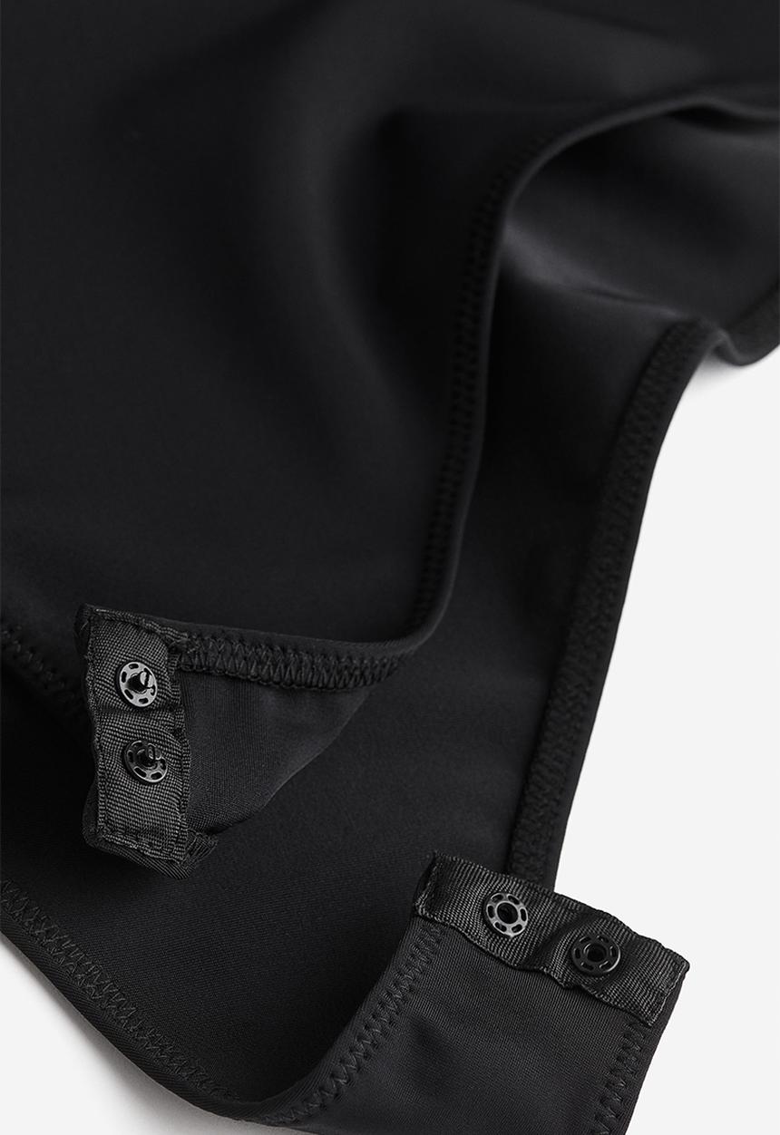 H&M - Cap-sleeved body - black