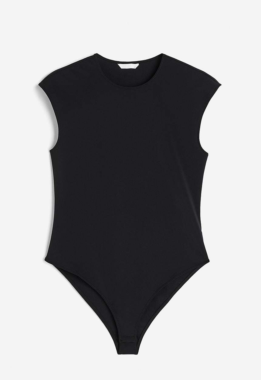 H&M - Cap-sleeved body - black