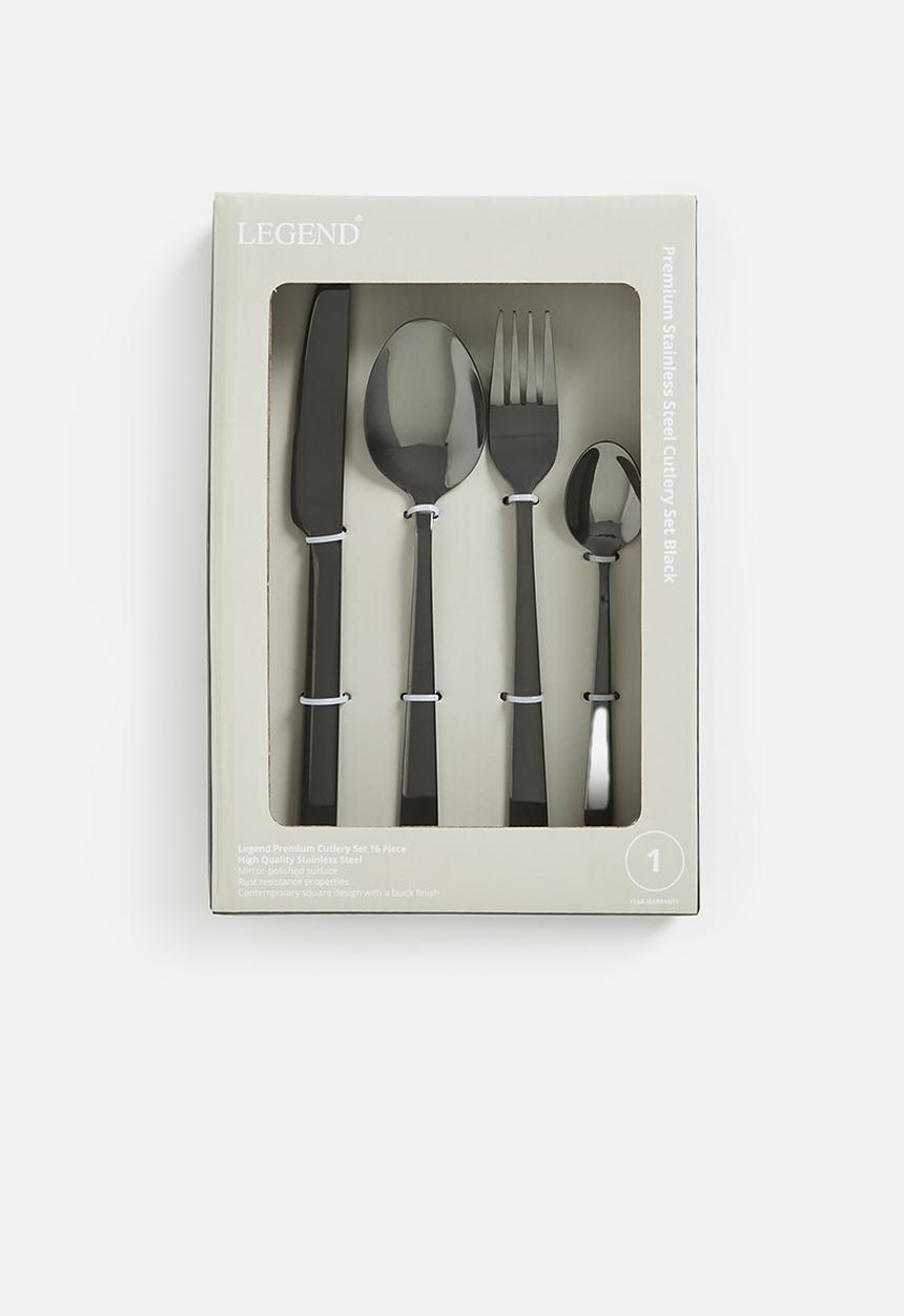 Legend - Legend Premium Cutlery set 16pce - Black