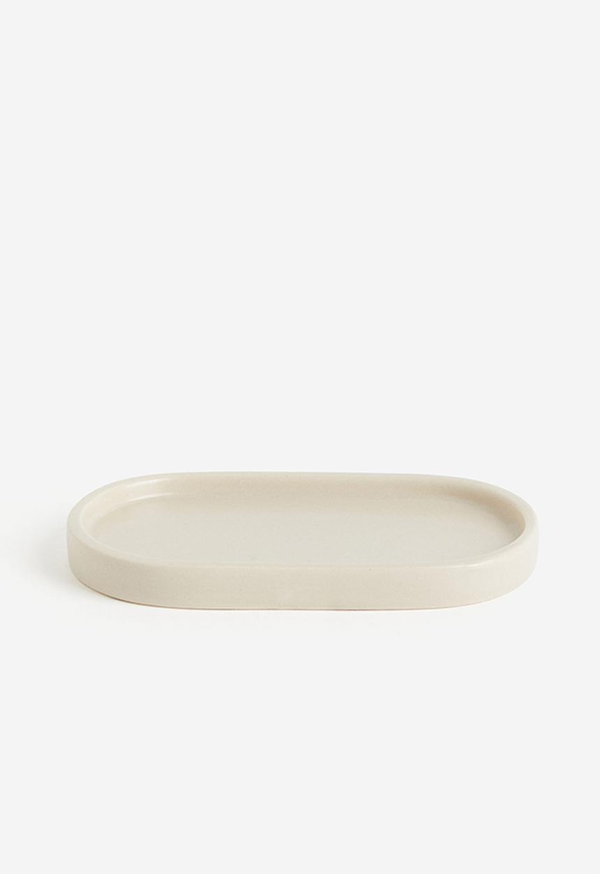 H&M - Stoneware tray - beige