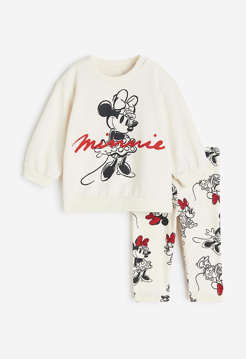 H&M - 2-piece printed cotton set - white