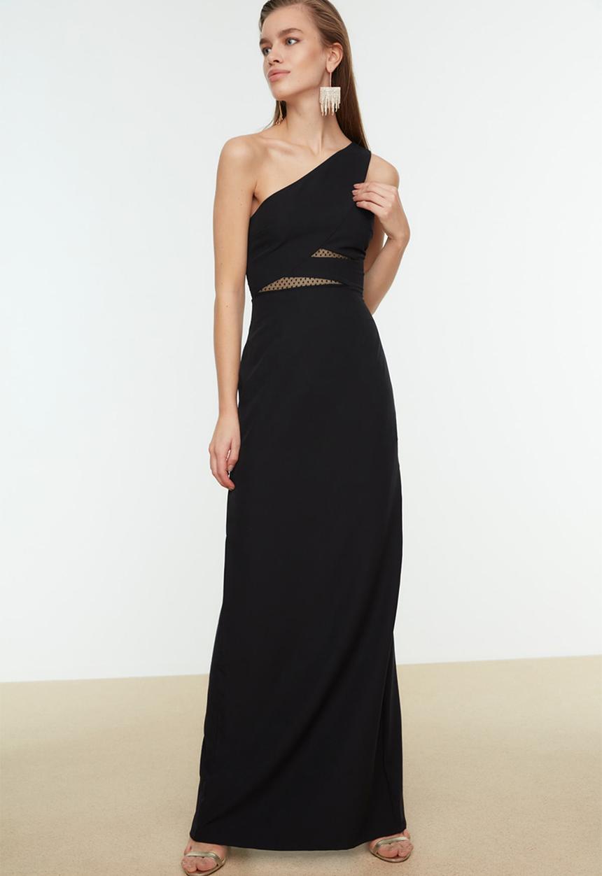 Trendyol - Long Evening Dress - Schwarz