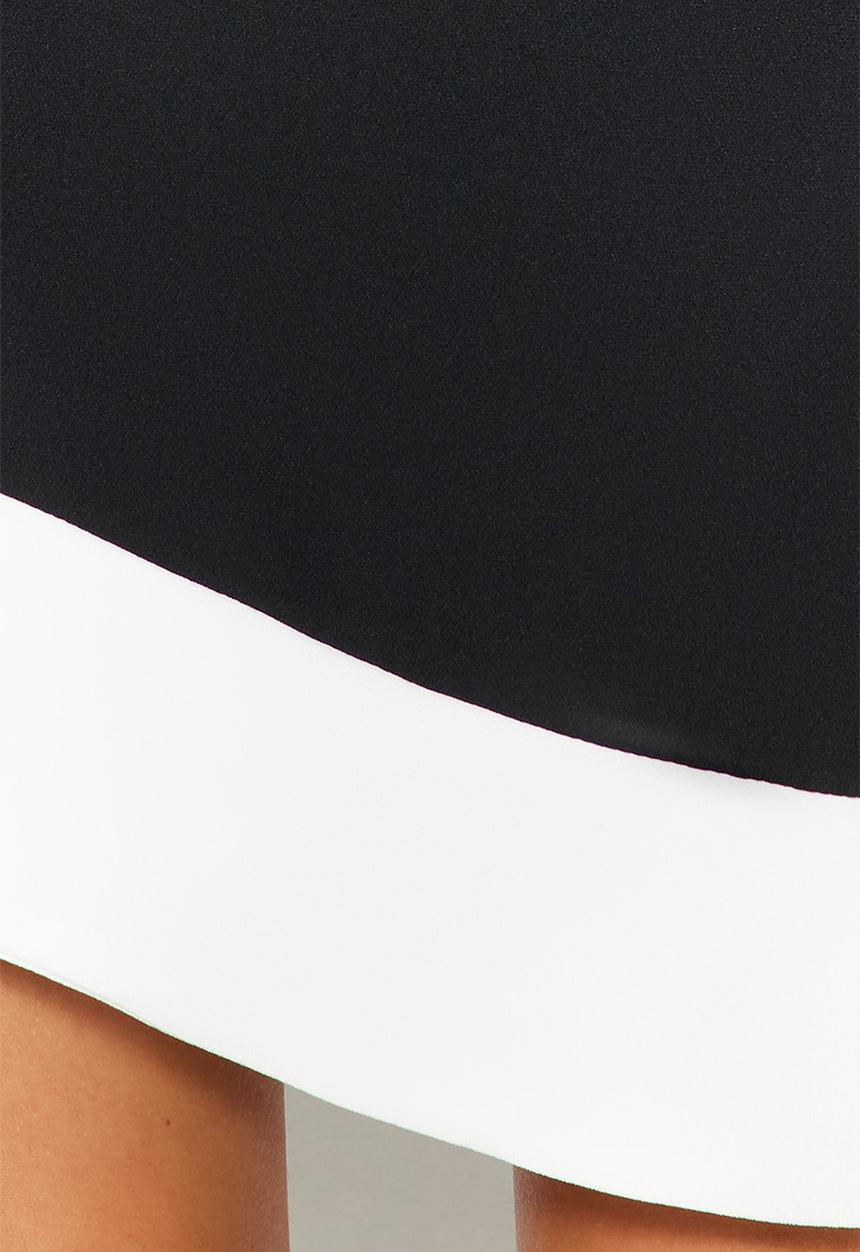 Trendyol - Stripe detailed fitted mini dress - black