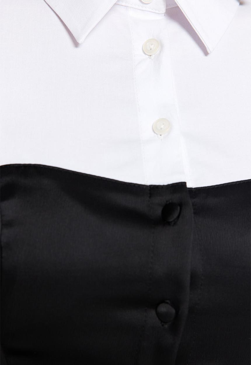Trendyol - Fitted shirt - black and white