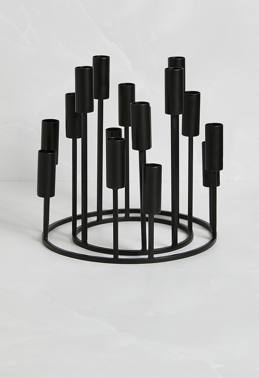 Sixth Floor - Candle Holder Set of 2 - Black