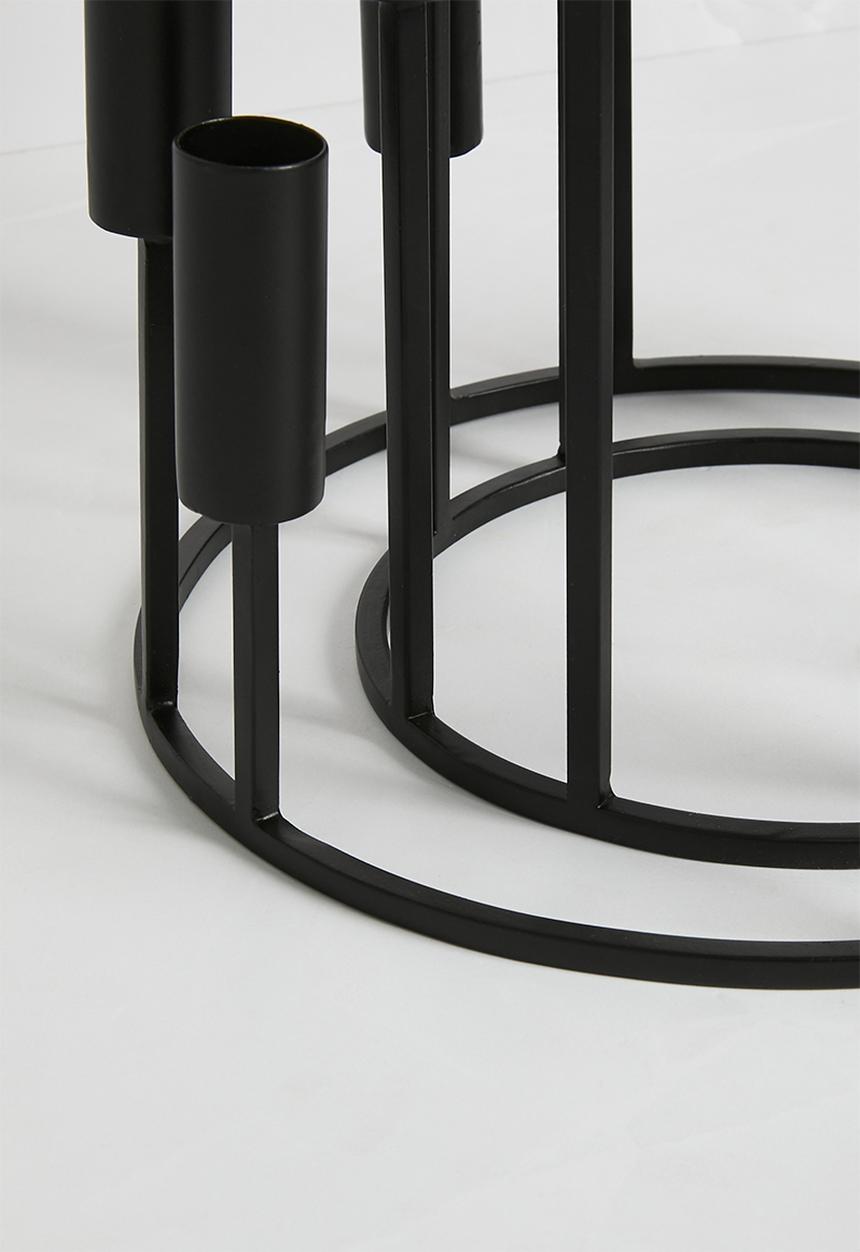 Sixth Floor - Candle Holder Set of 2 - Black