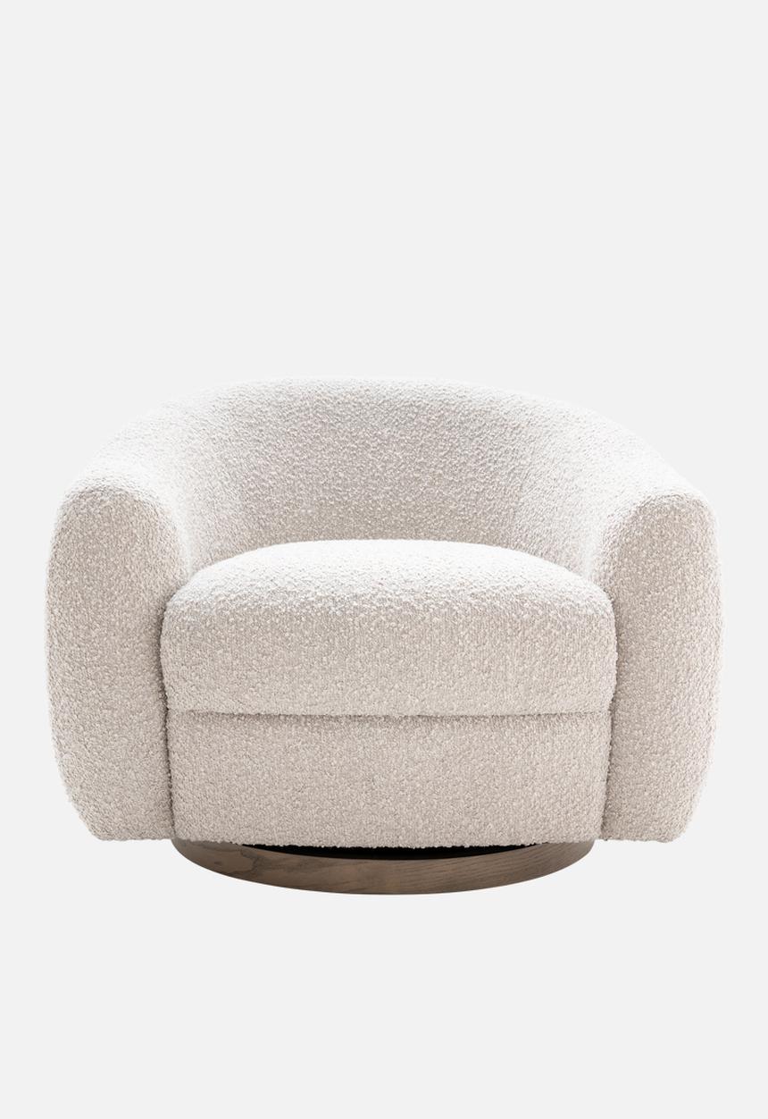 Hertex Haus - Grandeur Swivel Chair - Celine Angora