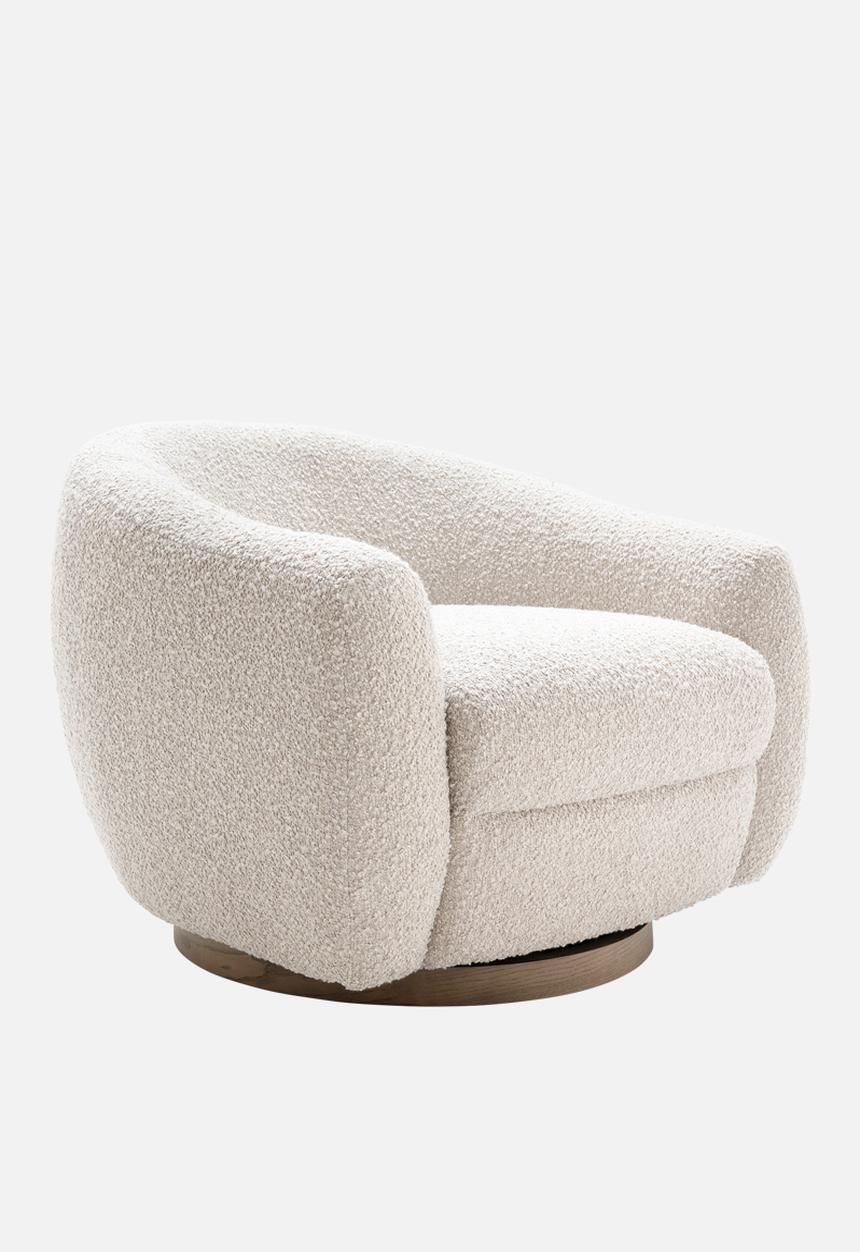 Hertex Haus - Grandeur Swivel Chair - Celine Angora