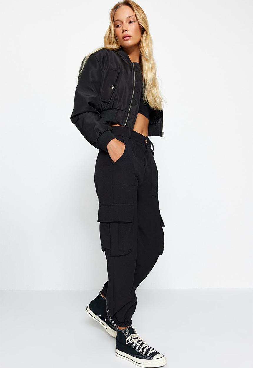 Trendyol - Woven Cargo Trousers With Pocket - Schwarz