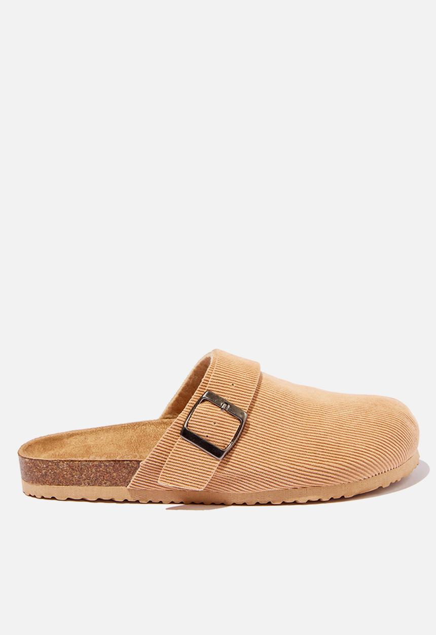 Cotton On - Rex buckle mule - camel cord