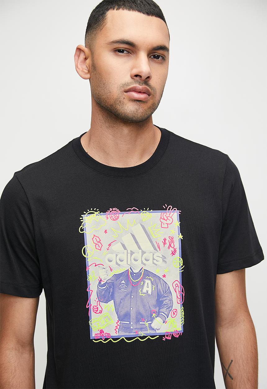 adidas Performance - Doodle tee - black