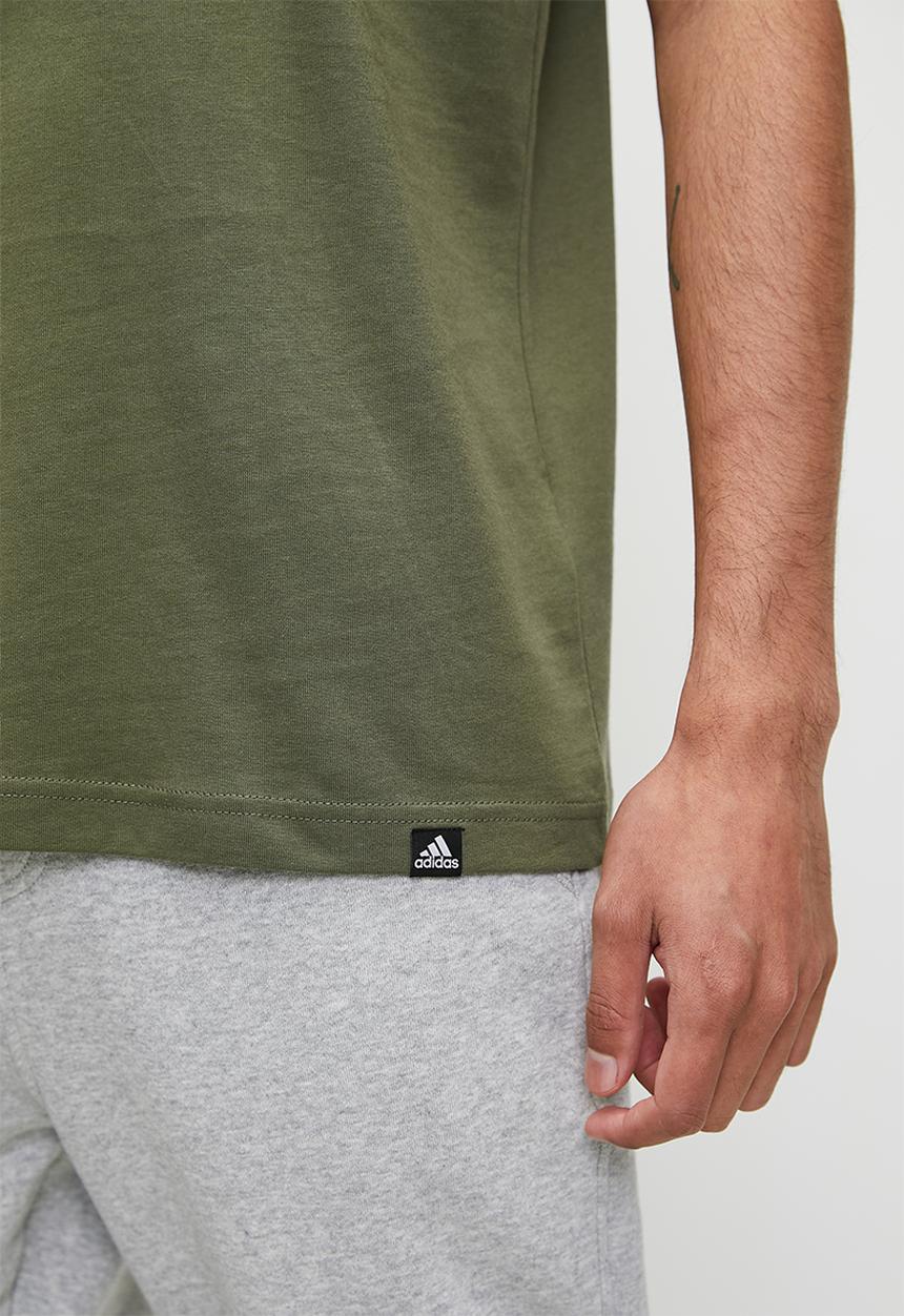 adidas Performance - Doodle tee  - olive strata