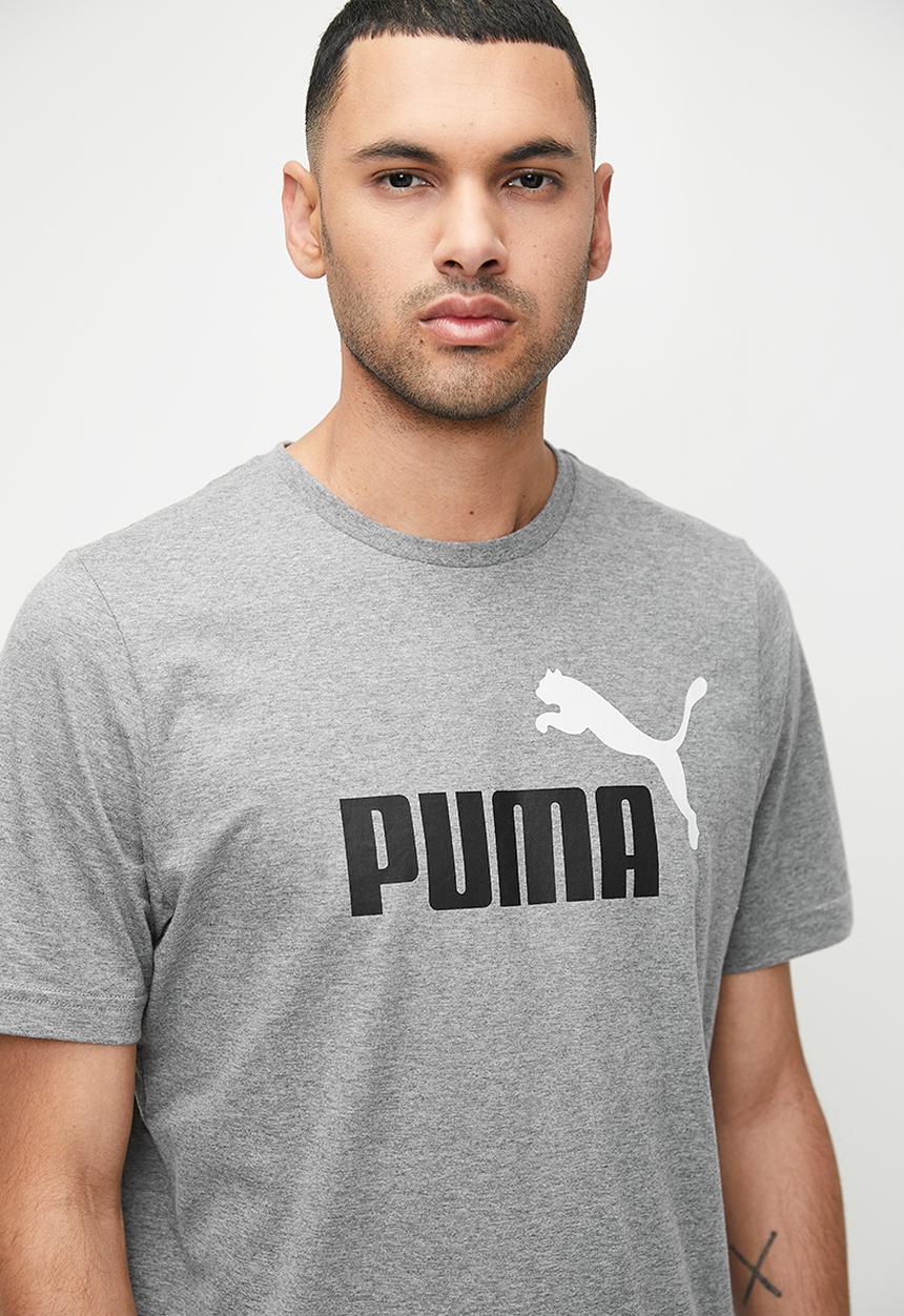 PUMA - ESS+ 2 Col Logo Tee - Gray / Wht Skies