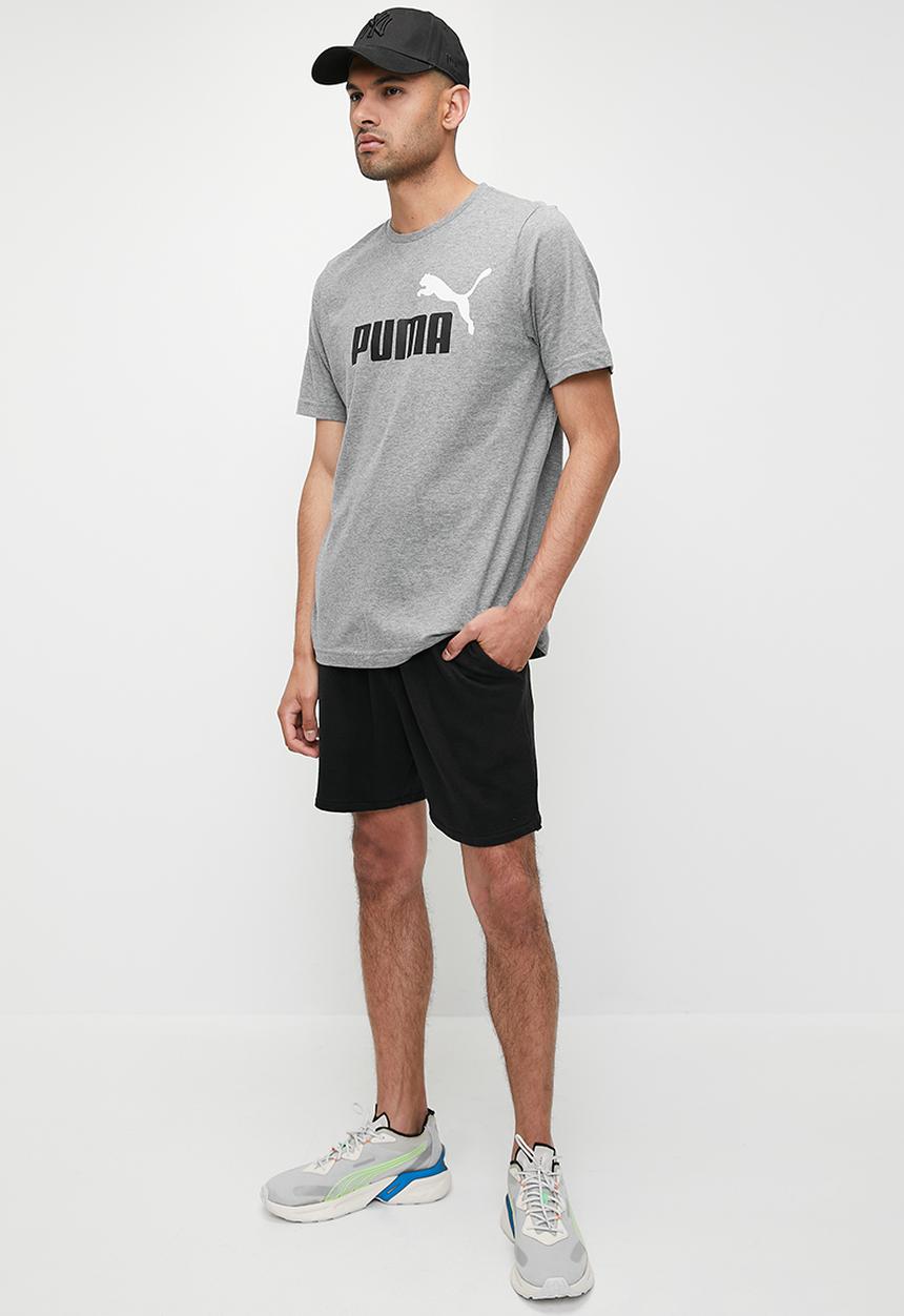 PUMA - ESS+ 2 Col Logo Tee - Gray / Wht Skies