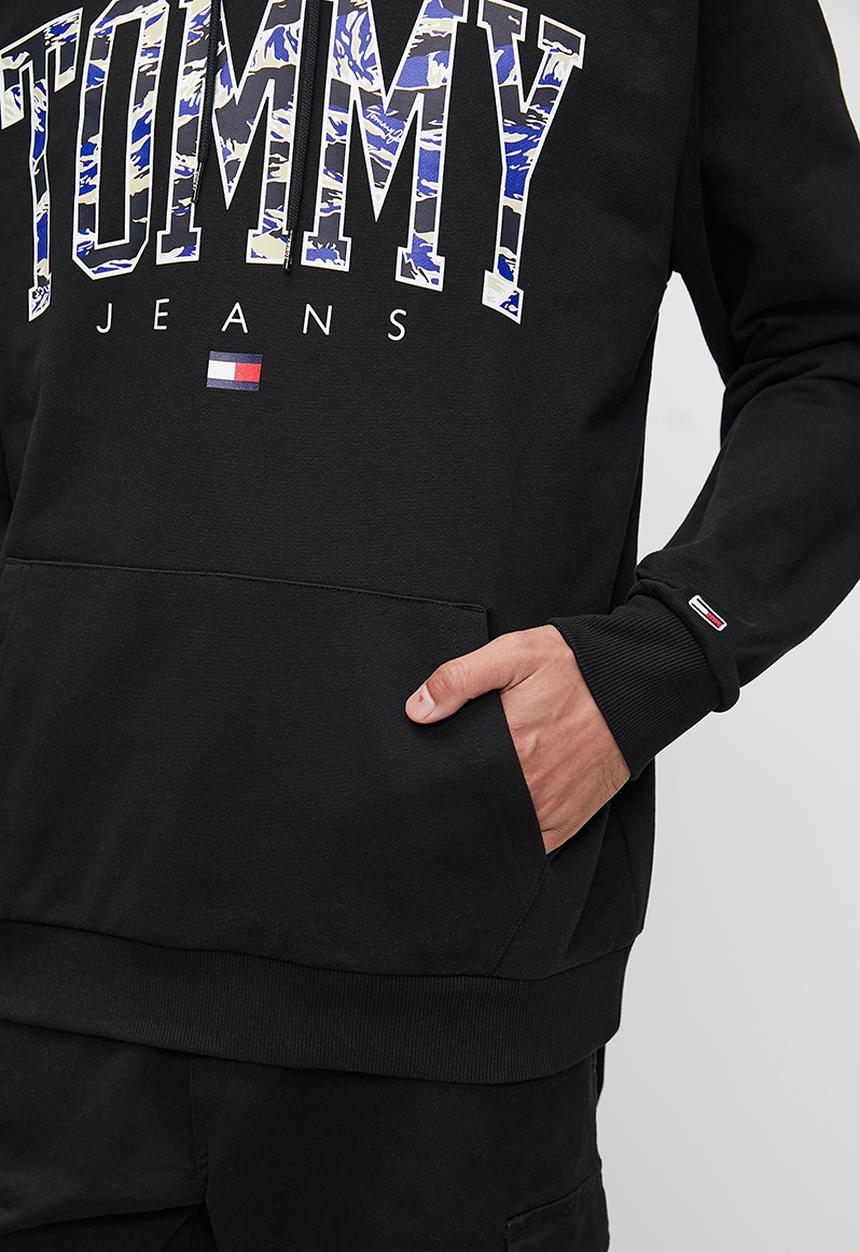 Tommy Hilfiger - Tjm reg camo new vrsty hoodie - Black