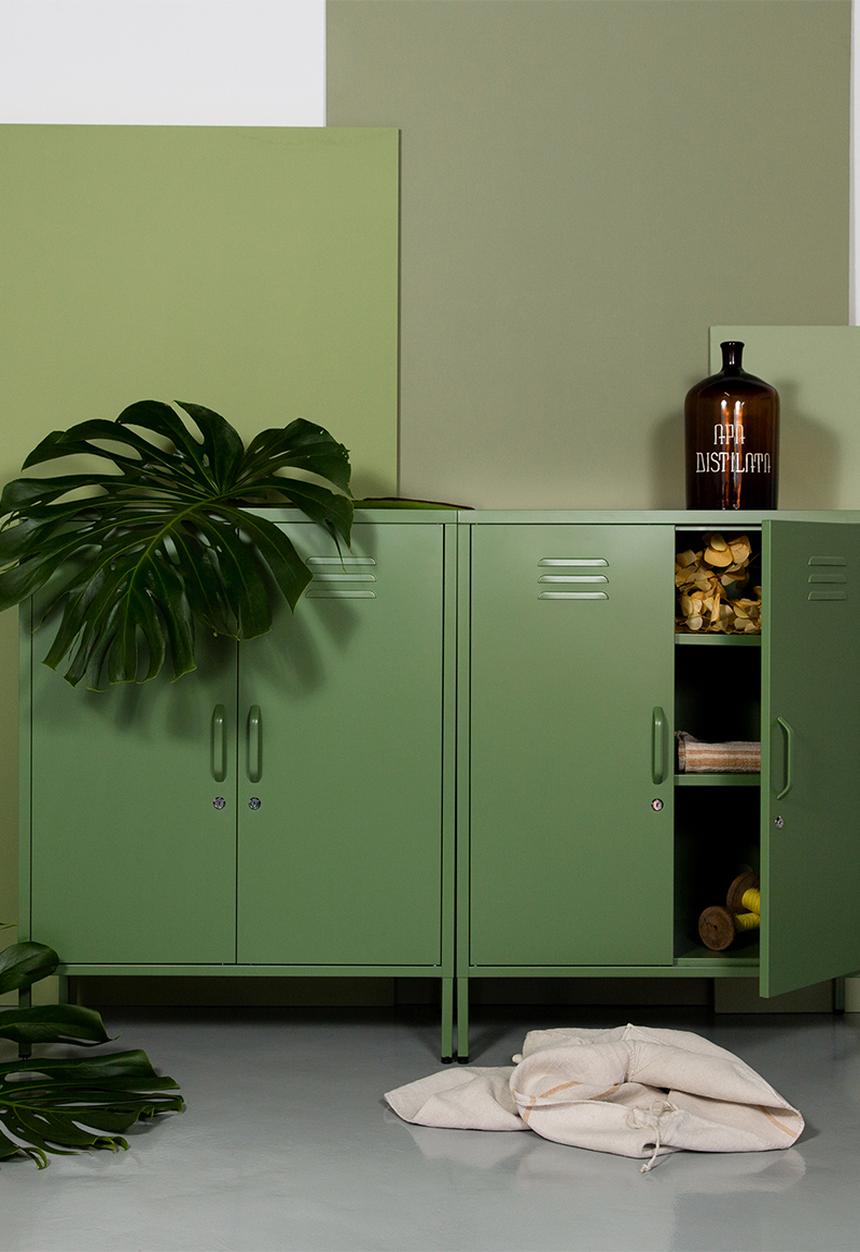 Popstrukt - Nougat Storage Cabinet - Reed Green