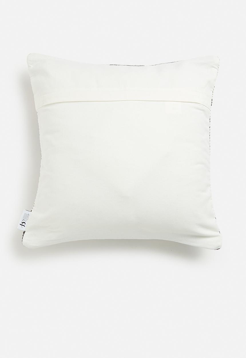 Sixth Floor - Gemma Cotton Woven Cushion Cover - Black & White
