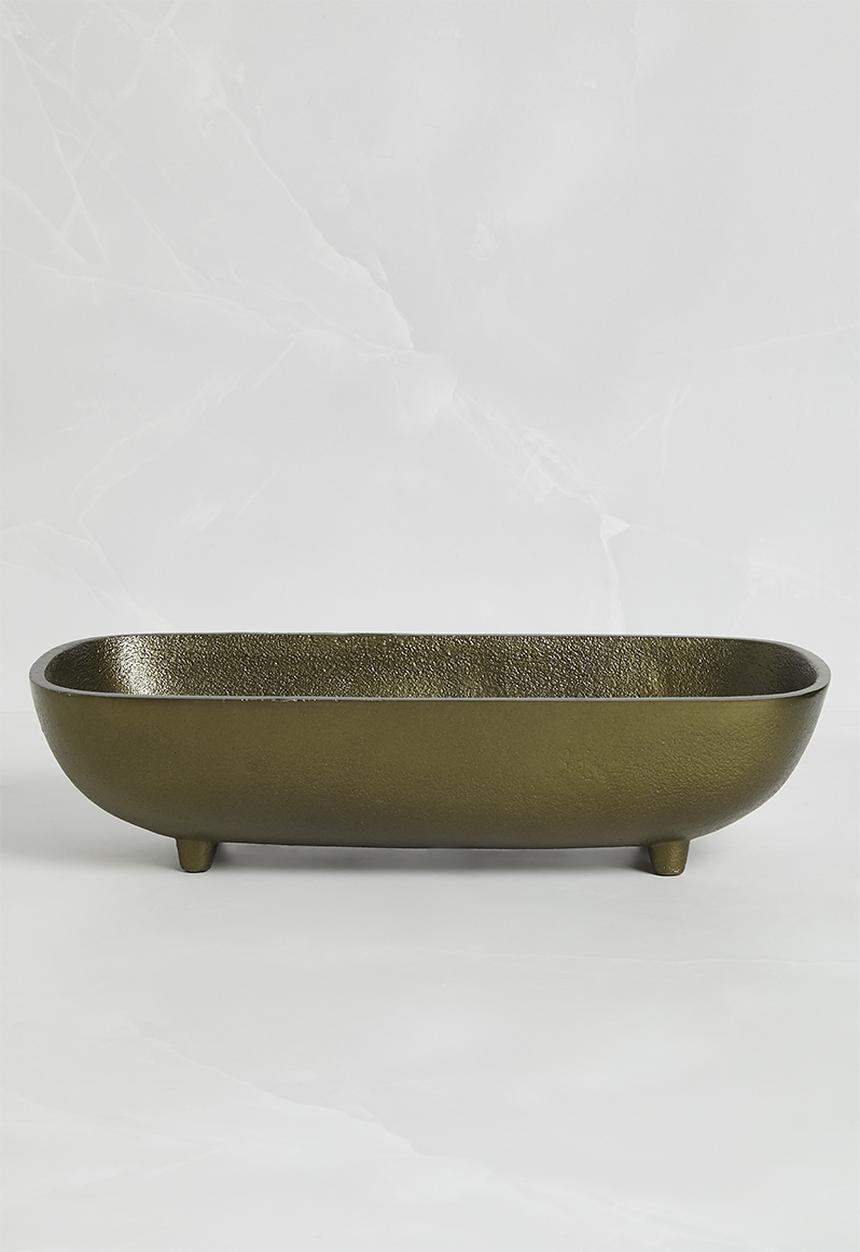 Sixth Floor - Oval Bowl - Brass Antique