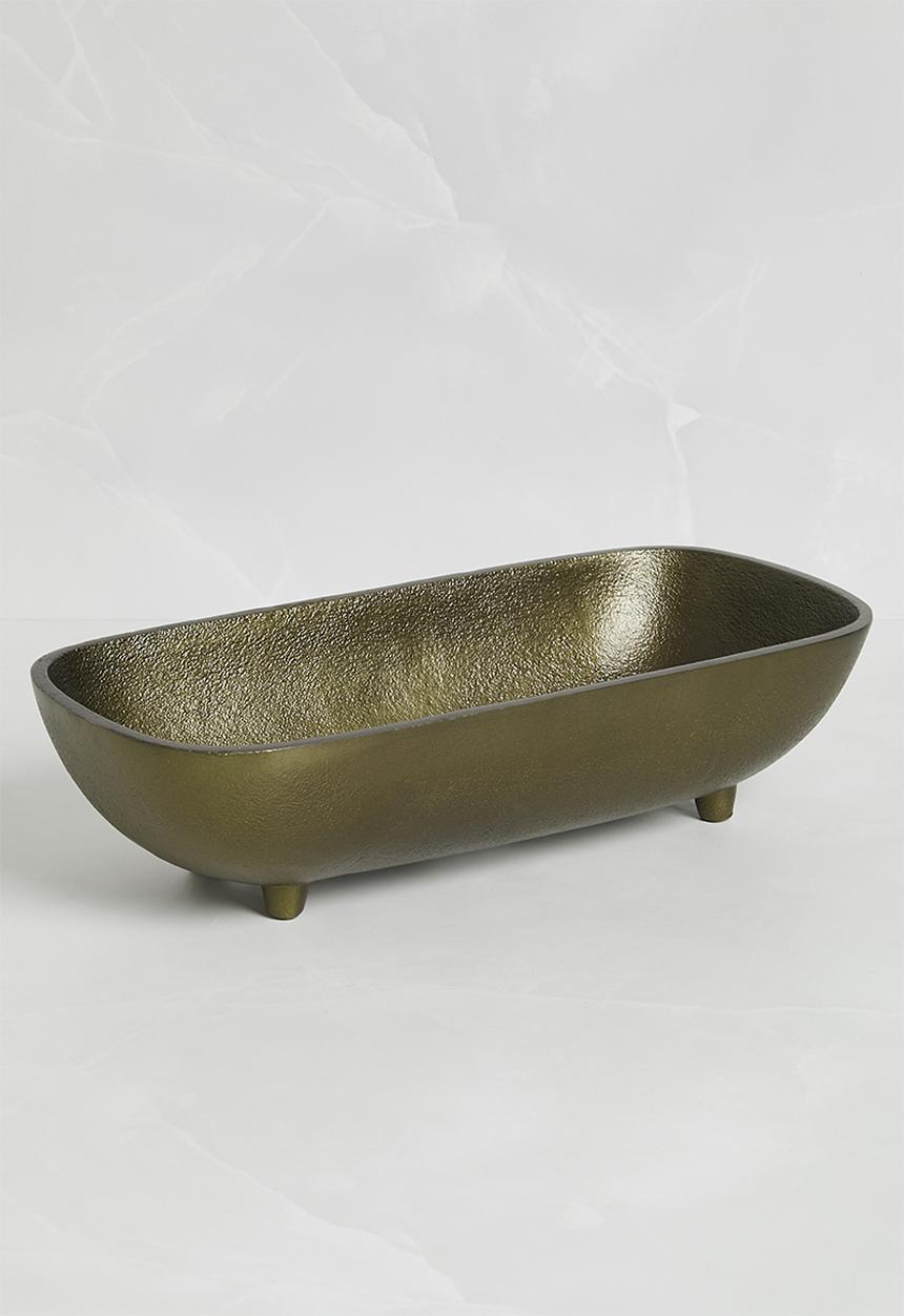 Sixth Floor - Oval Bowl - Brass Antique