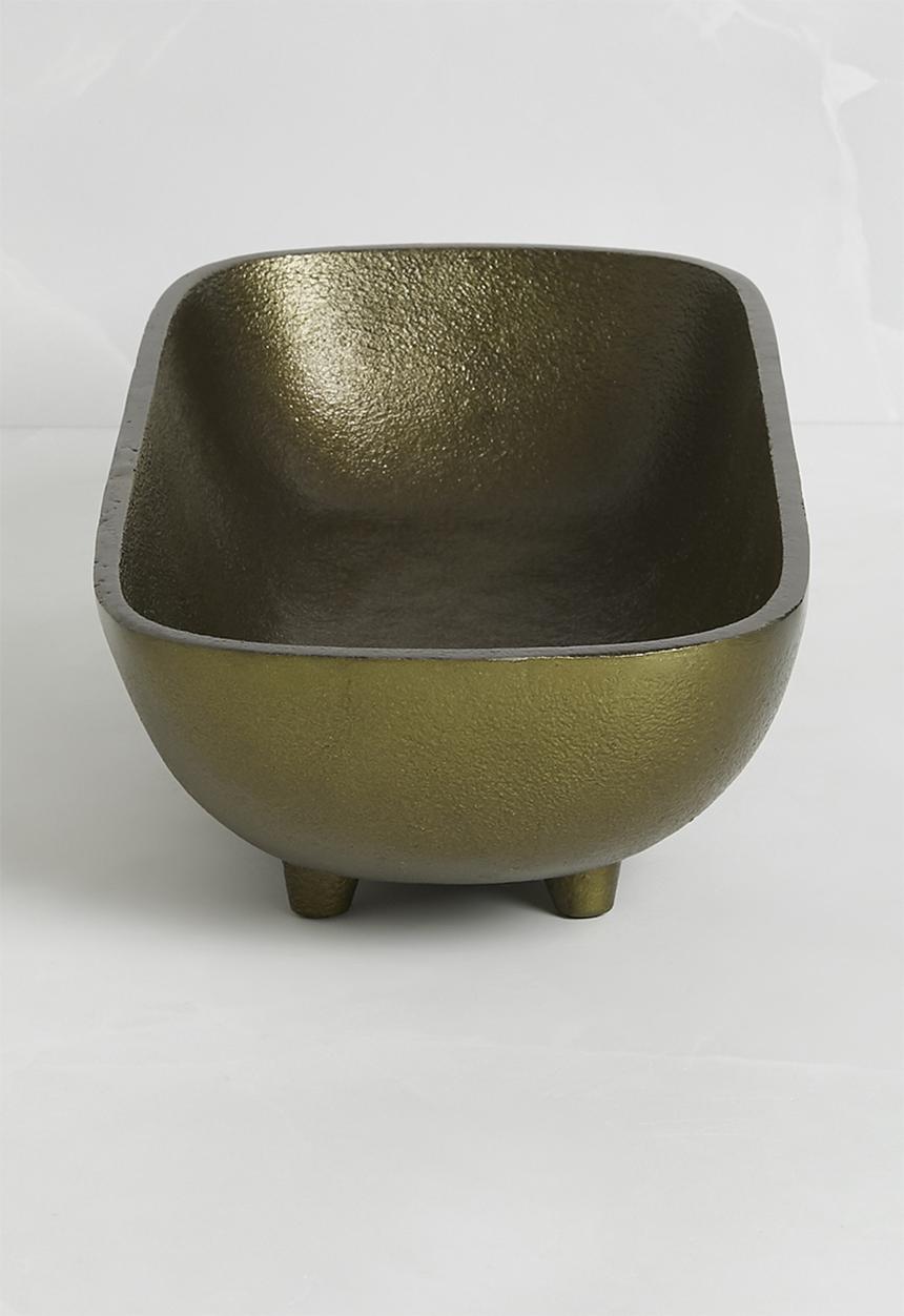 Sixth Floor - Oval Bowl - Brass Antique