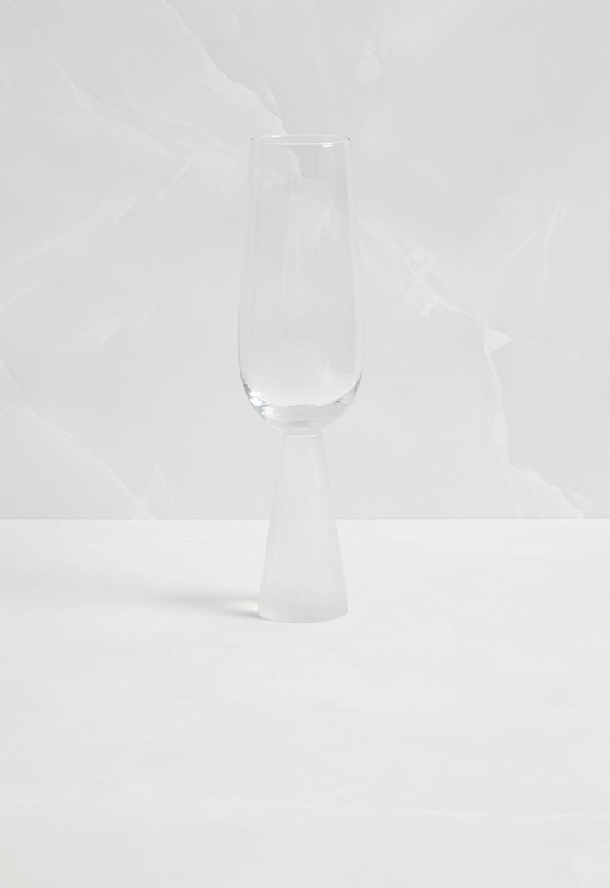 Jenna Clifford - Champagne glass with etched stem set of 2 - clear