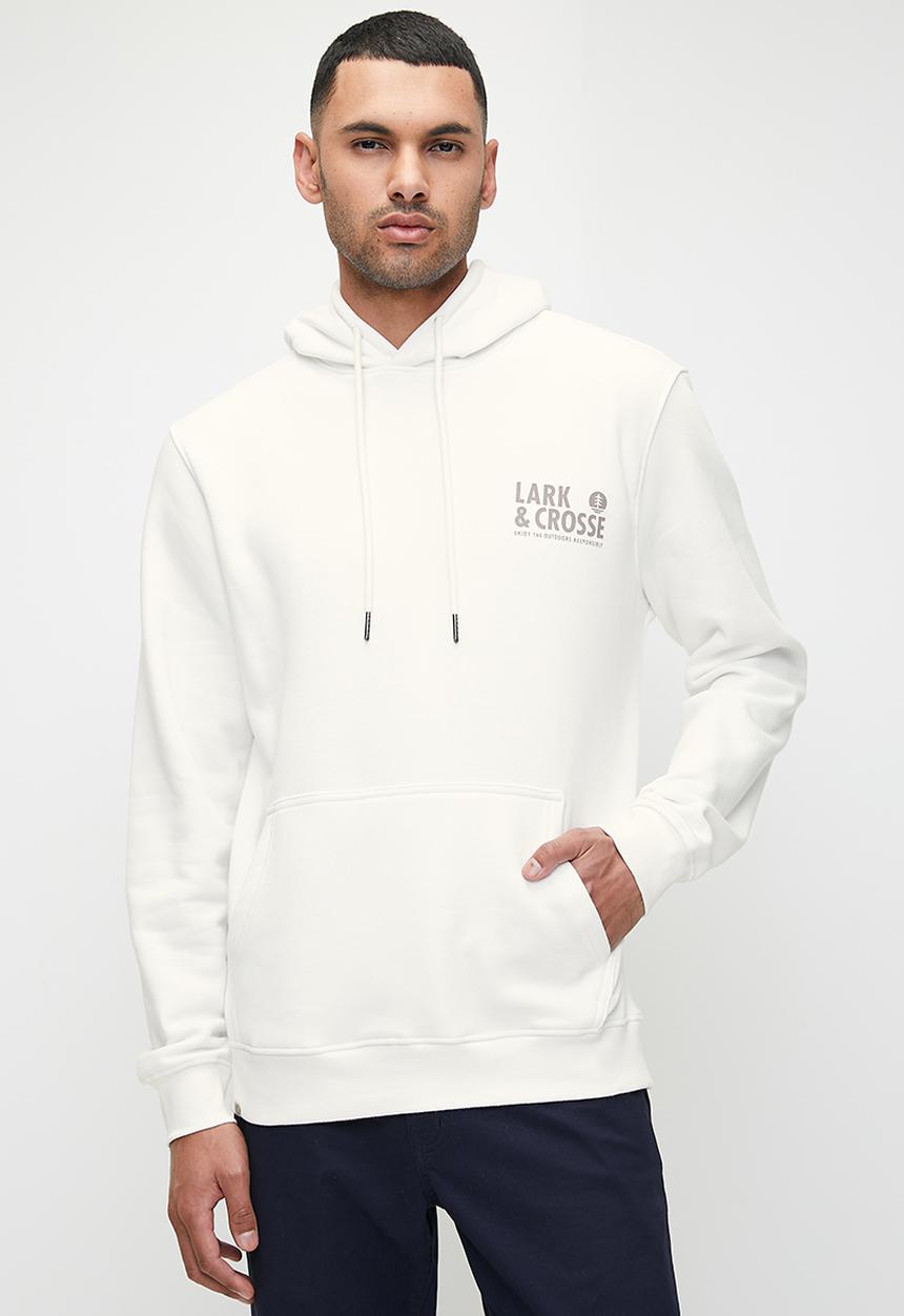 Lark & Crosse - L&C Printed Hoodie Neck Top - Ecru
