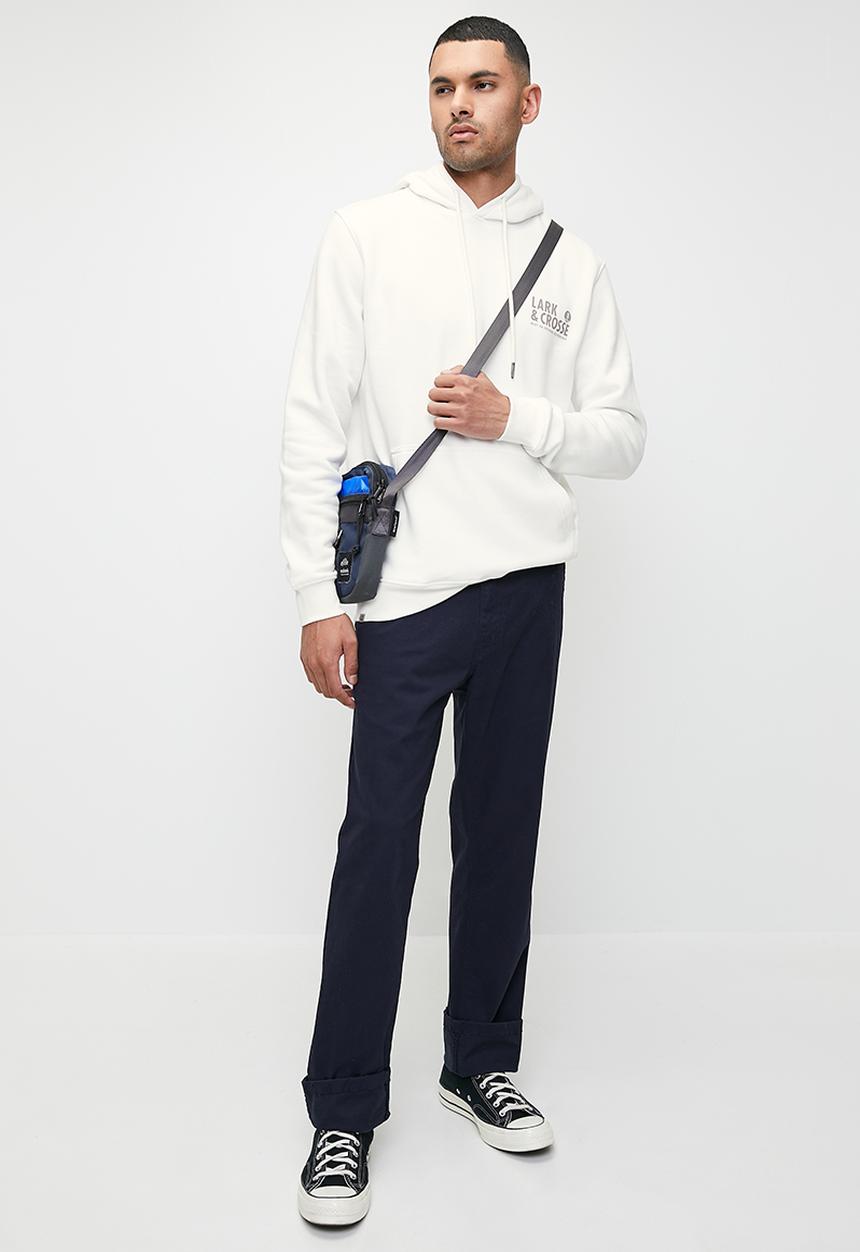 Lark & Crosse - L&C Printed Hoodie Neck Top - Ecru