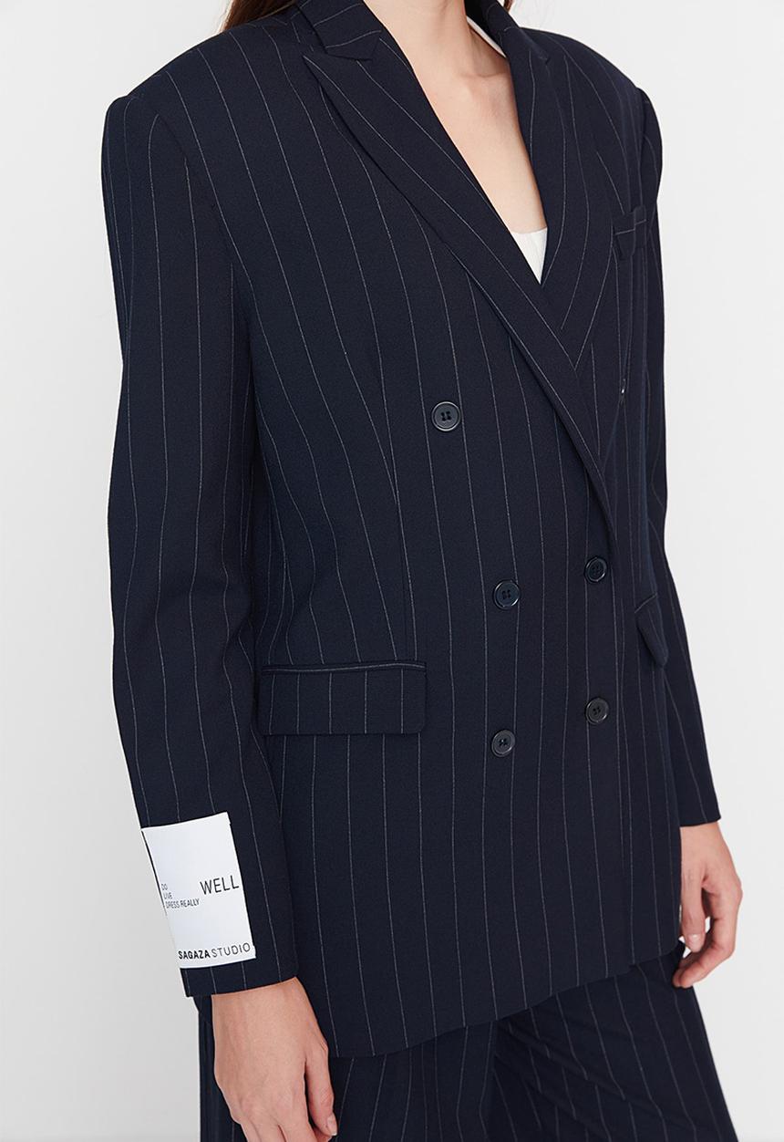 Trendyol - Double breasted jacket - dark blue
