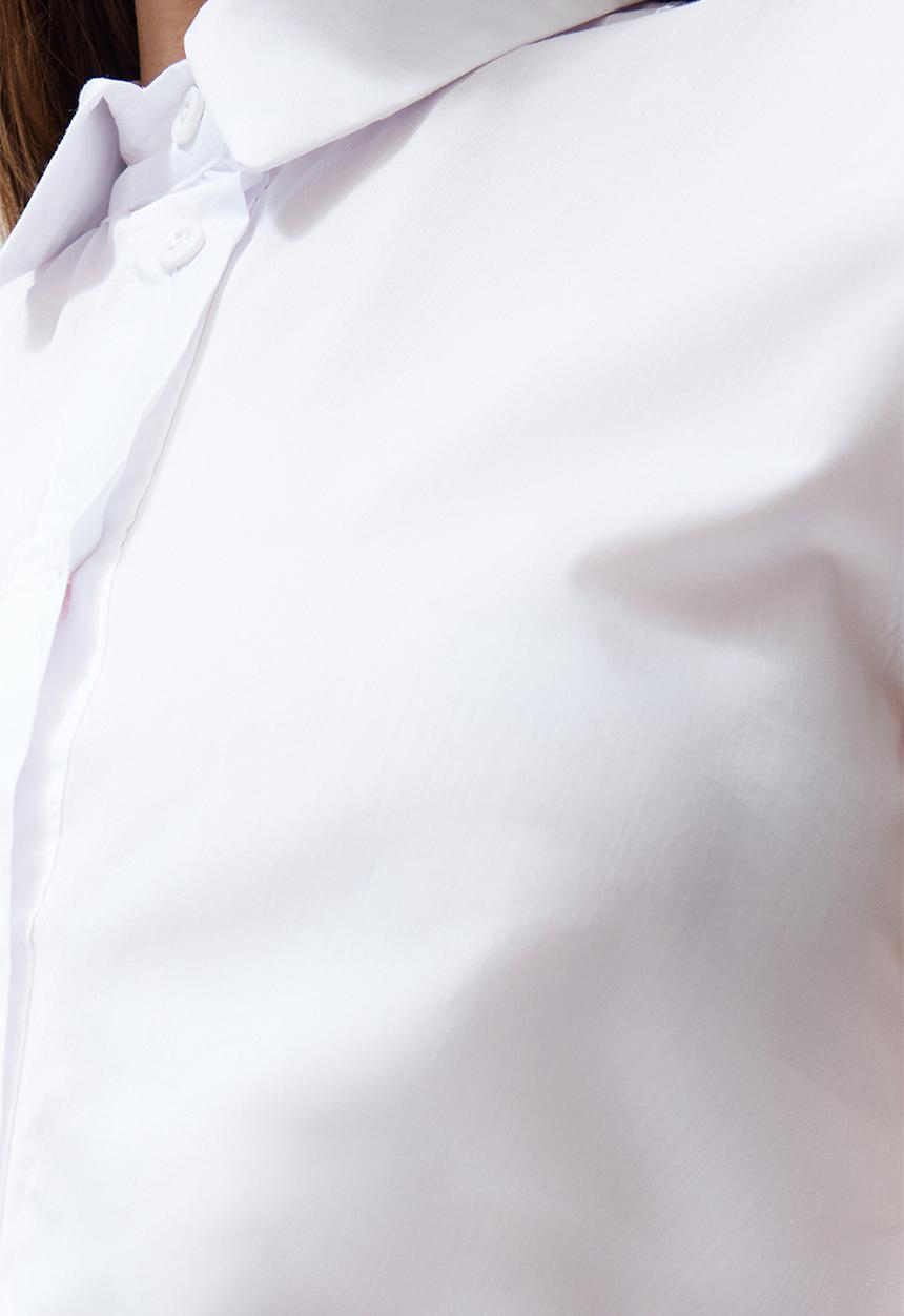 Trendyol - Pleated fitted woven shirt - ecru