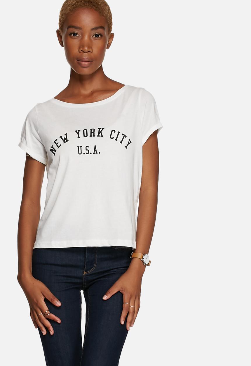 Jacqueline de Yong - Katie Cropped Print Tee