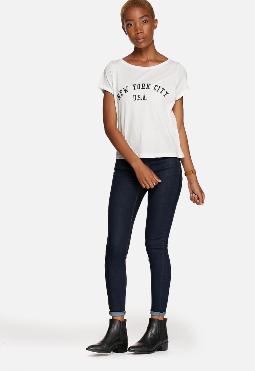 Jacqueline de Yong - Katie Cropped Print Tee