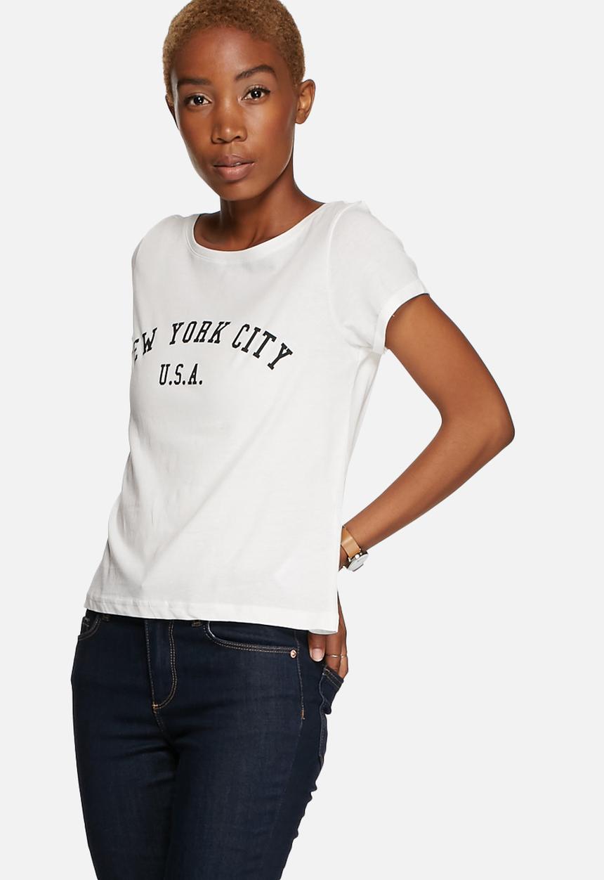 Jacqueline de Yong - Katie Cropped Print Tee
