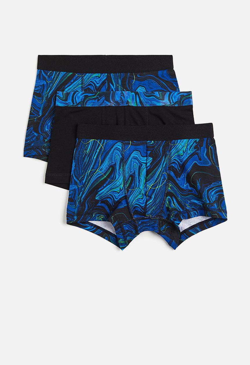 H&M - 3-Pack boxer shorts - blue & black
