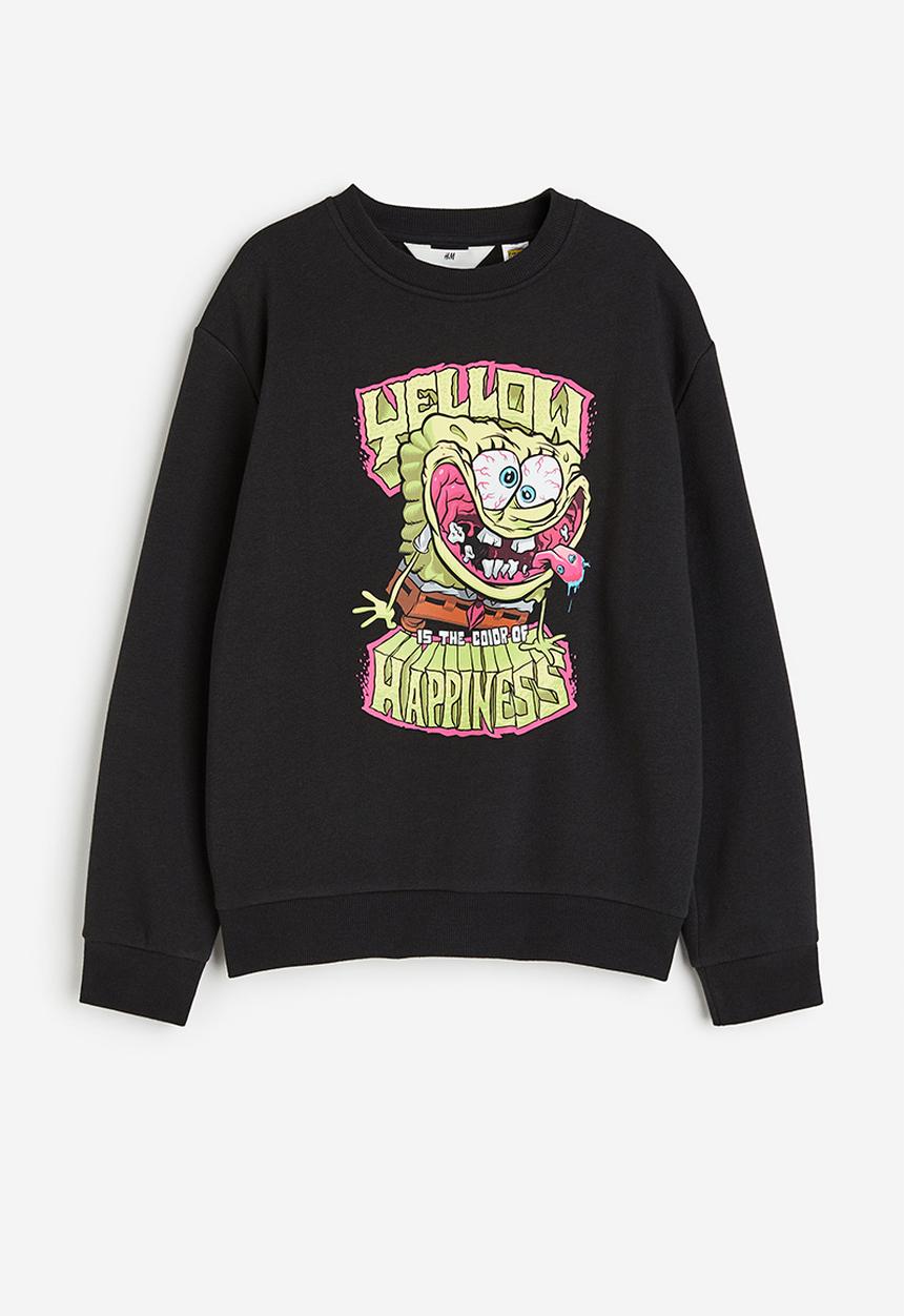 H&M - Printed sweatshirt - Black SpongeBob SquarePants