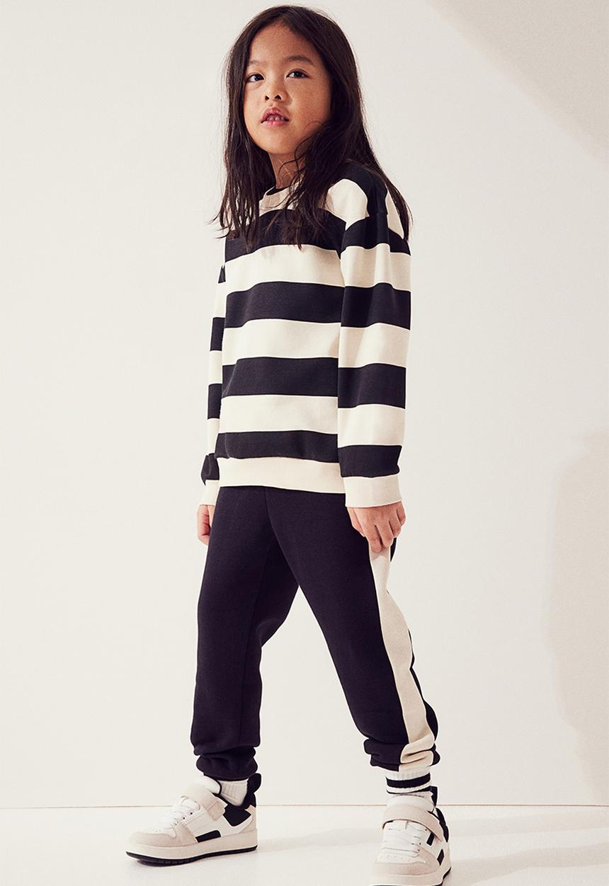 H&M - Printed joggers - black