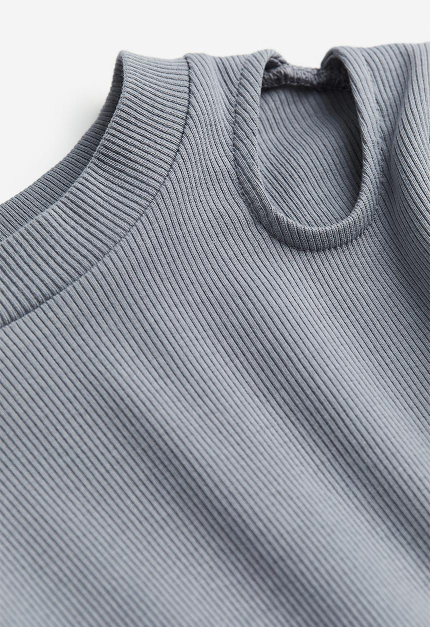 H&M - Long-sleeved jersey top - grey
